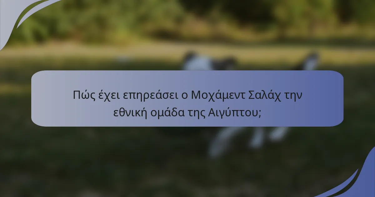 Πώς έχει επηρεάσει ο Μοχάμεντ Σαλάχ την εθνική ομάδα της Αιγύπτου;